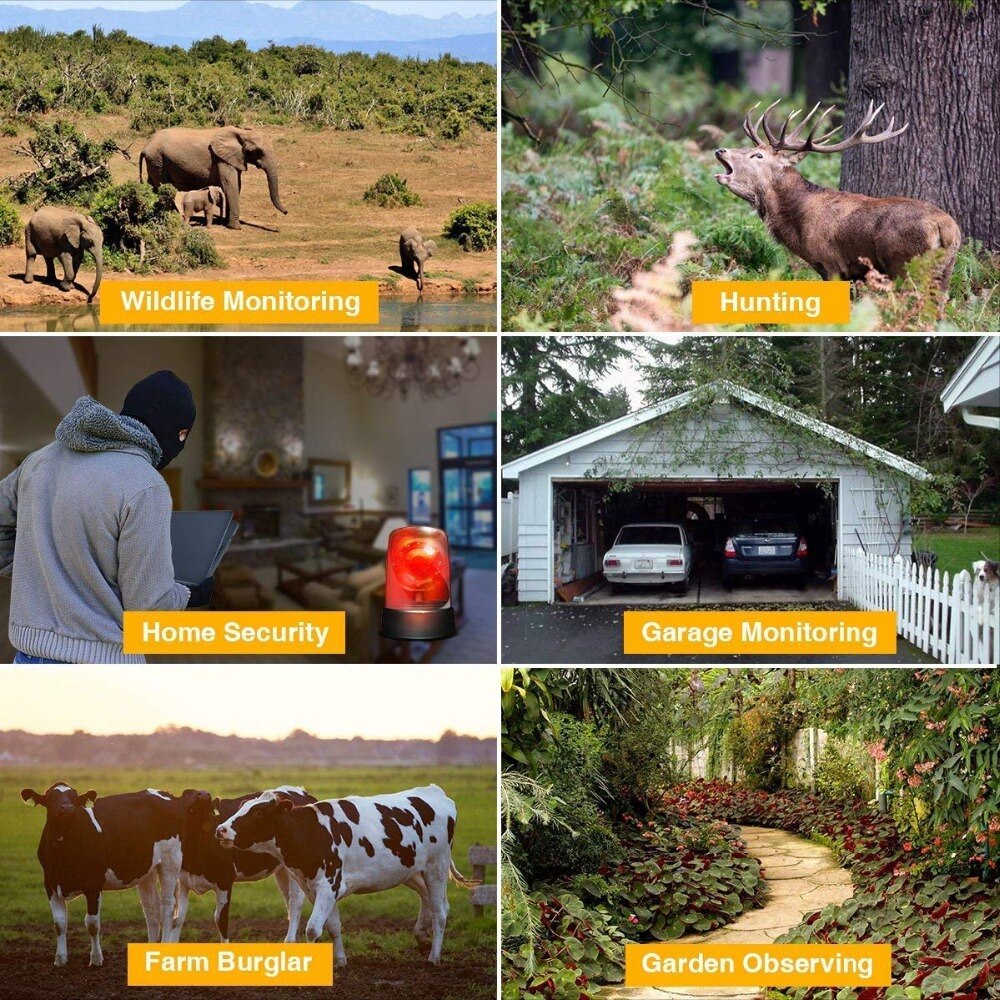 Hunting Trail Camera 24MP 1080P Night Vision iP65 Waterproof 850nm Wild Cameras Photo Traps HC801A  Wildlife Cam Surveillance