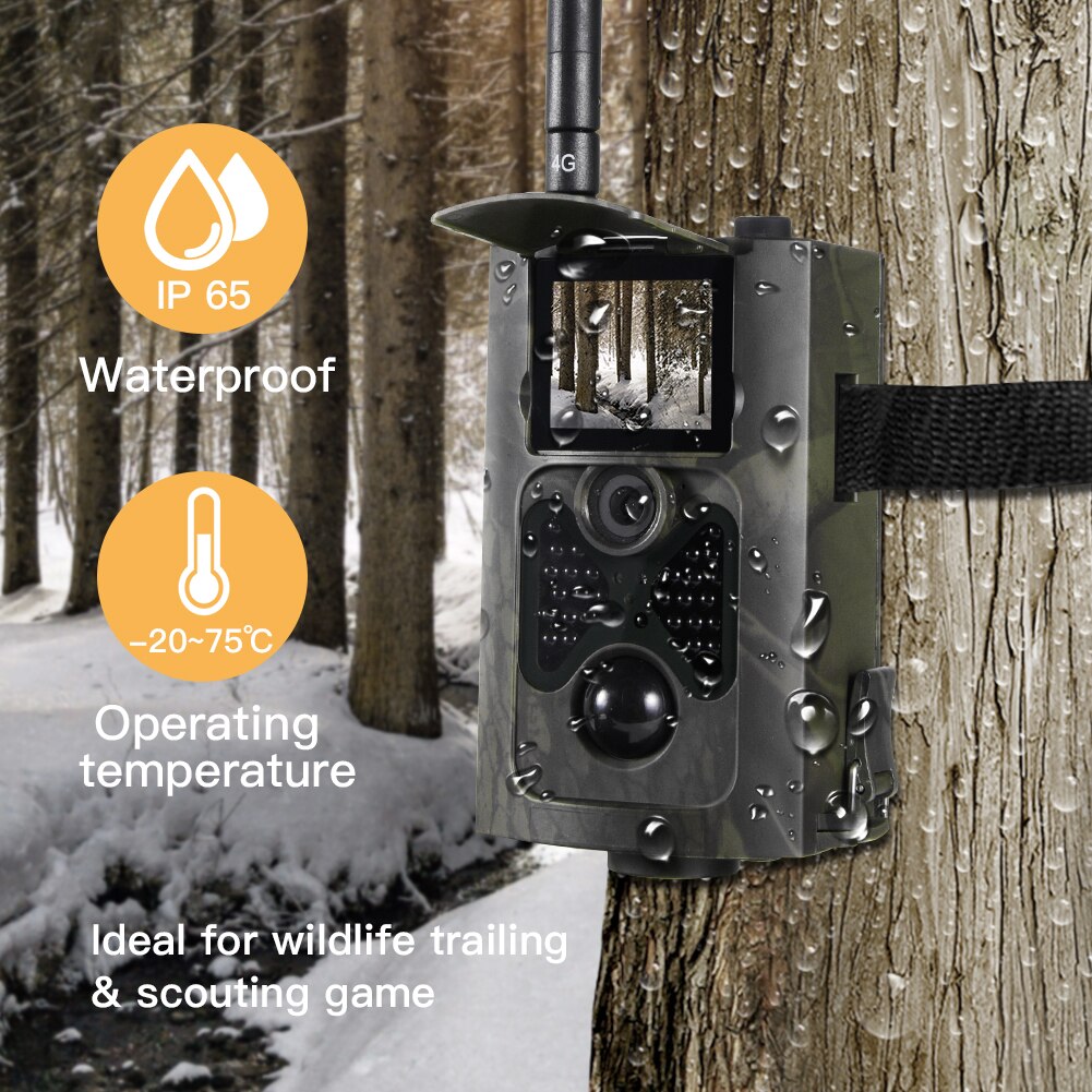 FTP SMTP Email 4G MMS SMS Trail Camera Hunting Wildlife Cameras Cellular Mobile Wireless Wild 16MP 1080P Night Vision HC550LTE
