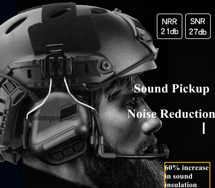 Tactical Headsets Sound Pickup Noise Reduction Shooting Headset CS Wargame Helmet Headset Hunting Protective Headphone