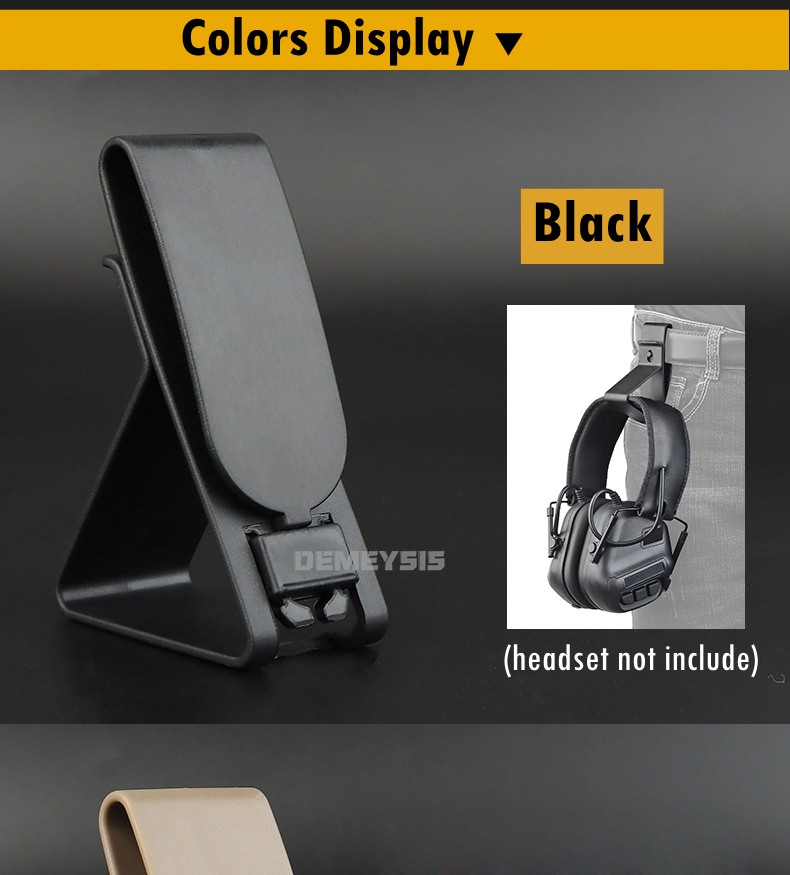 Army Shooting Headphone Bracket Hanger Outdoor Military Tactical Combat Headset Belt Hanger Portable Mobile Phone Holder