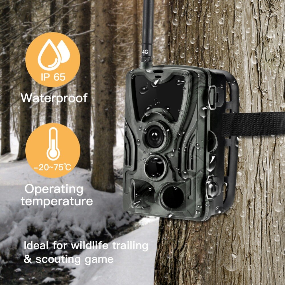 FTP SMTP 4G MMS Email 20MP Hunting Trail Camera HC801LTE Wireless SMS Cellular Mobile Wildlife Cameras 0.3S Trigger
