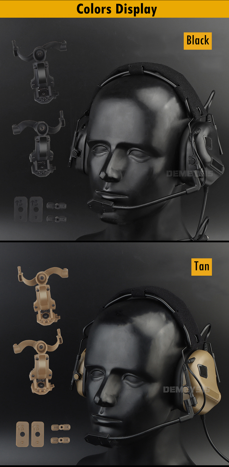 Outdoor Hunting Headset Communication Shooting CS Tactical Combat Headphone for OPS Core ARC and Wendy M-LOK Helmet Rails