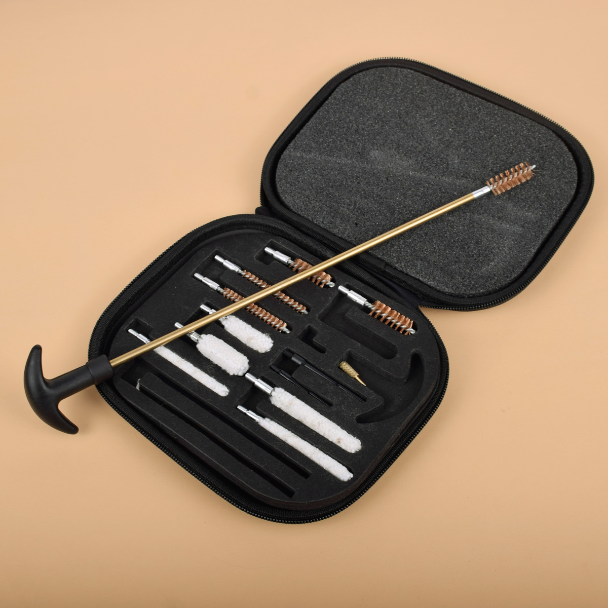 16 pcs Universal Pistol Gun Cleaning Kit Barrel Brushes Tools for caliber handguns .22 .357 .38 .40 .44 .45 9mm Gun Cleaning set