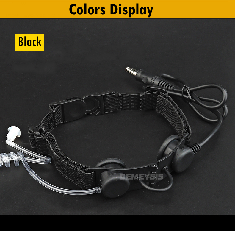 Tactical Throat Microphone Portable Airsoft Paintball CS Sports Radio Mic Neckband Hunting Airsoft Air Tube Microphone Headset