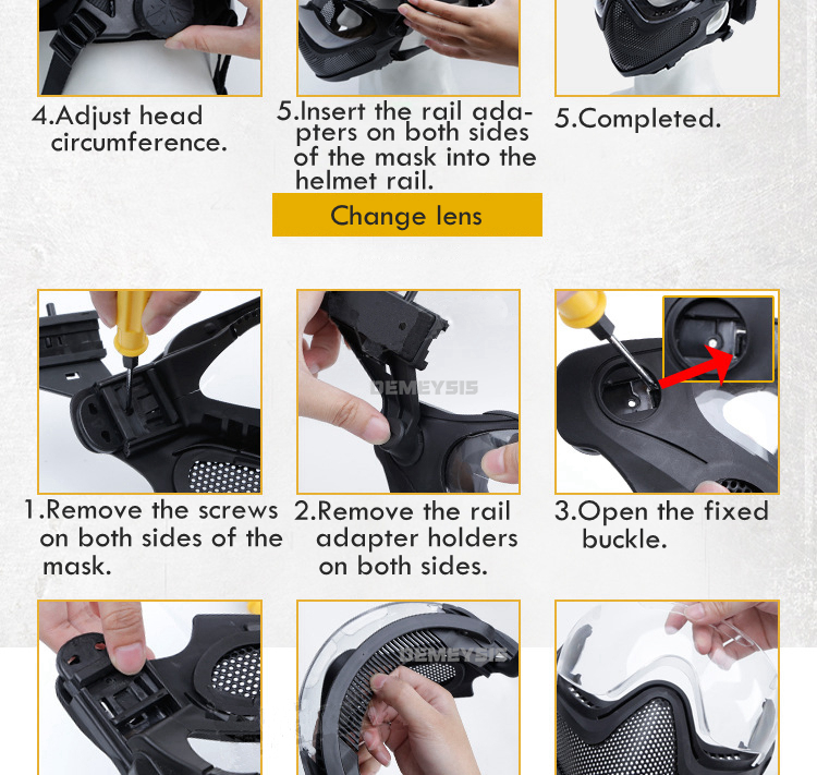 Outdoor Airsoft Paintball Helmet with Goggles FAST PJ Helmets CS Game Full Face Protection