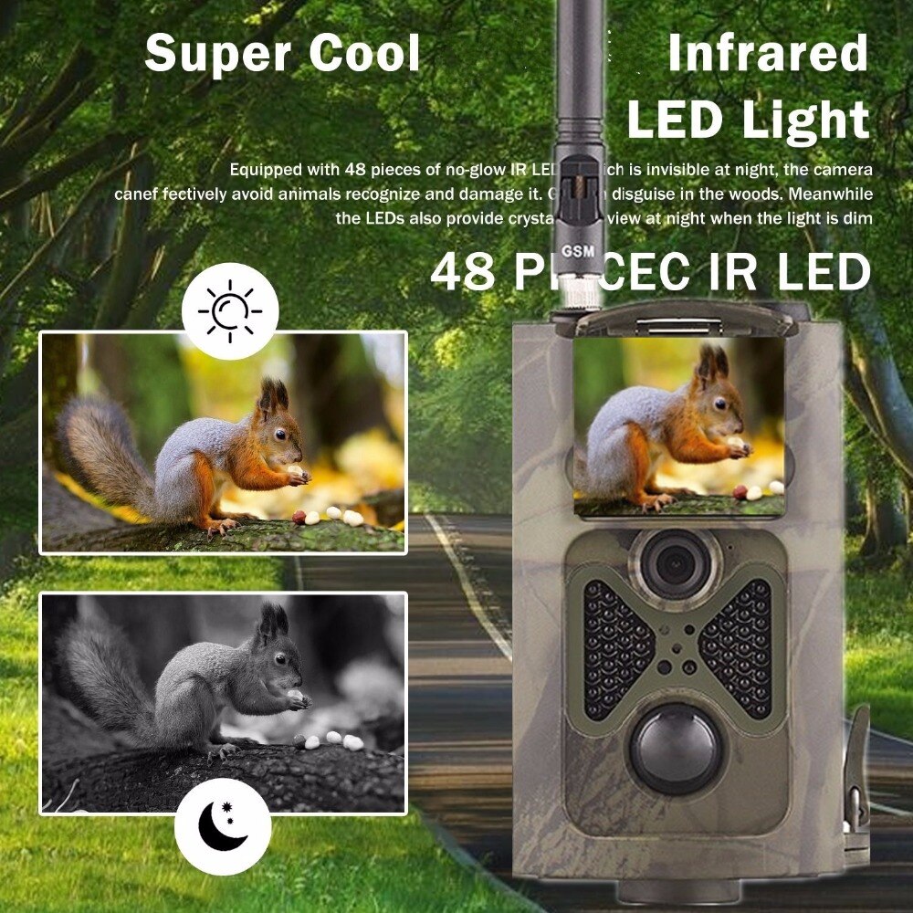 SMTP  2G MMS SMS 16MP Trail Camera Cellular Infrared Night Vision Hunting Camera HC550M Wireless Photo Traps Surveillance