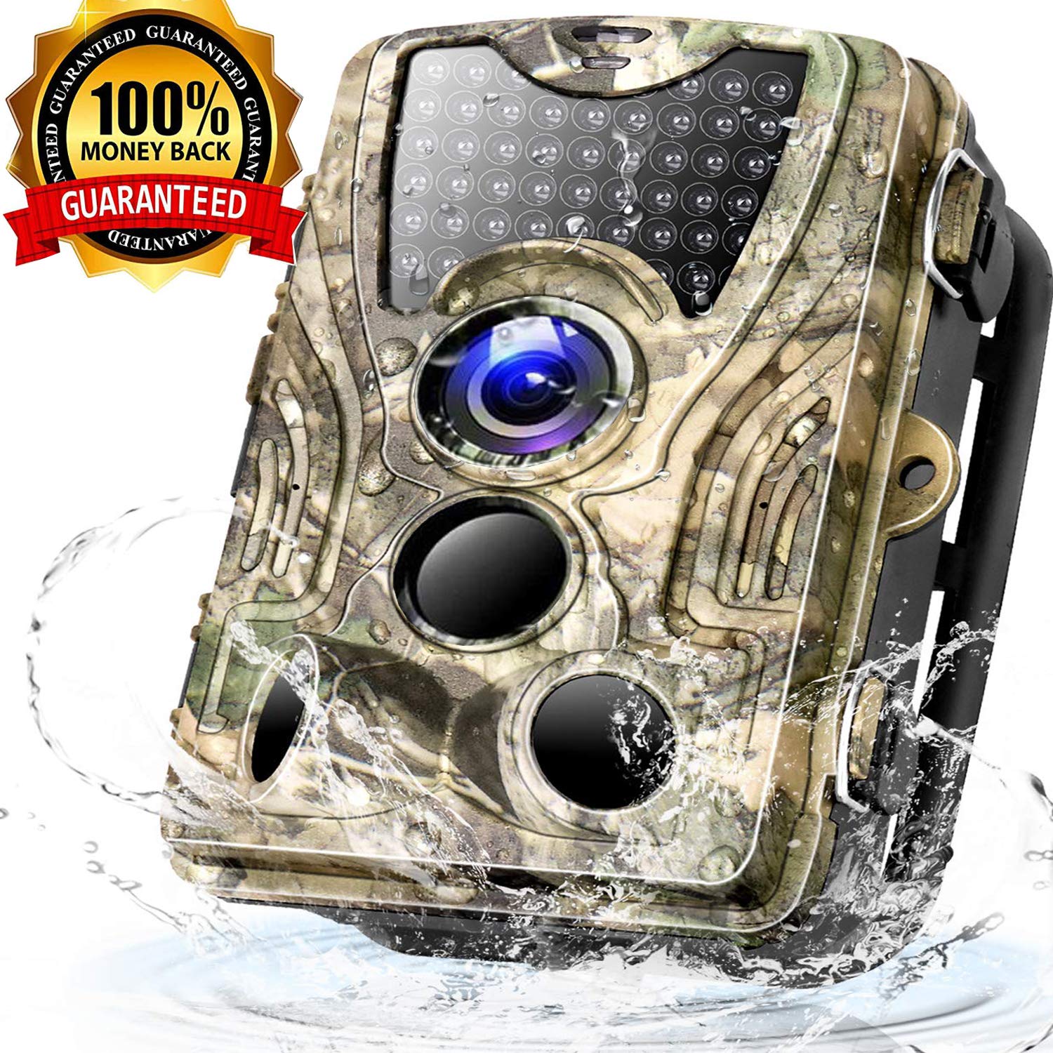 Trail Hunting Camera 16MP 1080p 0.3s Trigger Waterproof Night Vision Wildlife  Surveillance Cameras HC801A