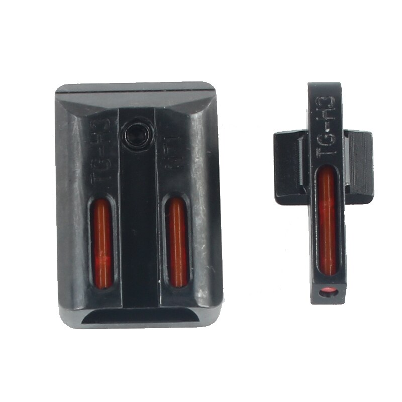 Tactical Combat Front Rear Night Fiber Sight Handgun Optic Red Green Dot for Hunting