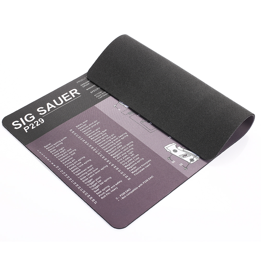 AR15 AK47 Gun Cleaning Rubber Mat With Parts Diagram and Instructions Armorers Bench Mat Mouse Pad for Glock SIG P226 P229