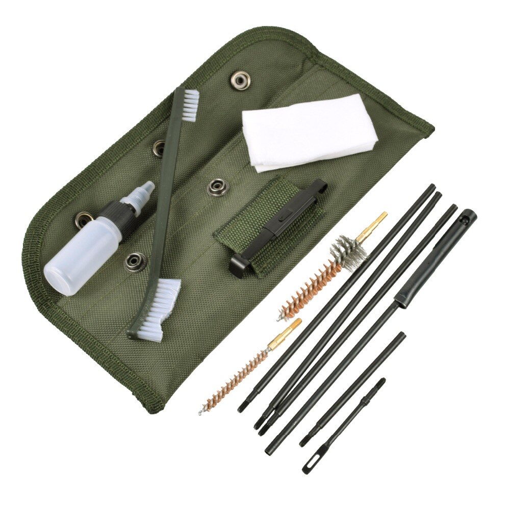 10 Piece .22 22LR .223 556 Rifle Gun Cleaning Kit Set Cleaning Rod Nylon Brush Cleaner Gun Accessories Clean Tools