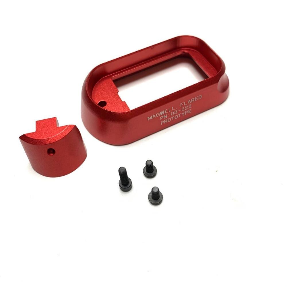 Tactical CNC Aluminum Grip Adapter Magwell for Glock 17 22 24 31 34 35 37 Gen 1-4 Base Pad Hunting Caza