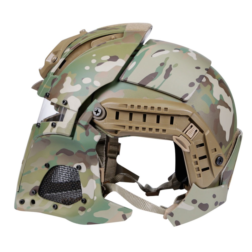 Men Iron Warrior Military Combat Helmets Full-covered Airsoft Paintball