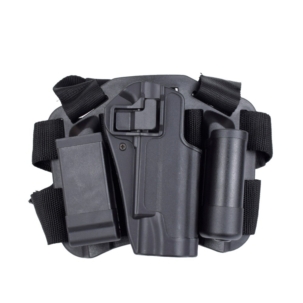 Tactical Colt 1911 Leg Holster CQC Paddle Thigh Belt Drop Pistol Gun Holster Magazine Torch Pouch Military Shooting Holster