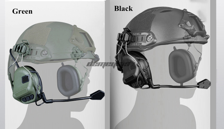 Anti-noise Tactical Helmet Headset with Fast Helmet Rail Adapter Headsets Hunting Shooting Hearing Protective Headphone Anti-noise Tactical Helmet Headset with Fast Helmet Rail Adapter Headsets Hunting Shooting Hearing Protective Headphone