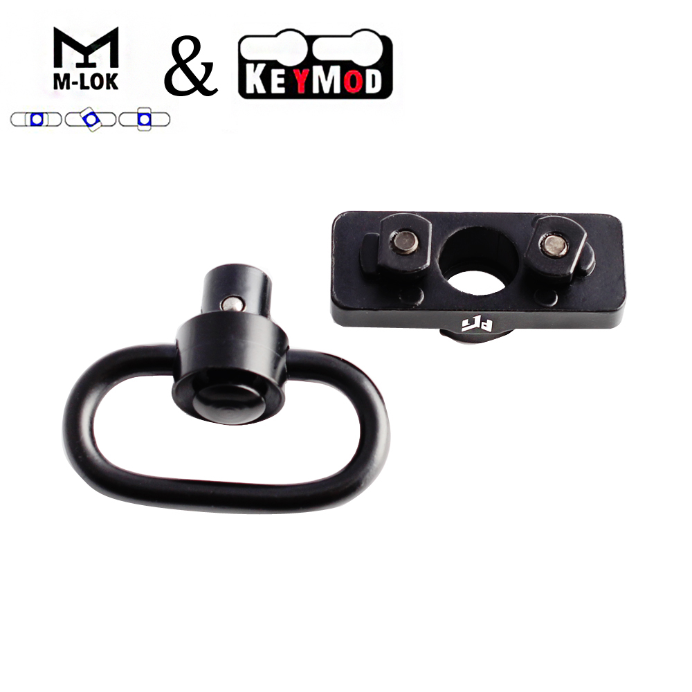 Keymod & M-LOK MLOK Sling Mount Quick Release Push Button QD Sling Swivel Adaptor