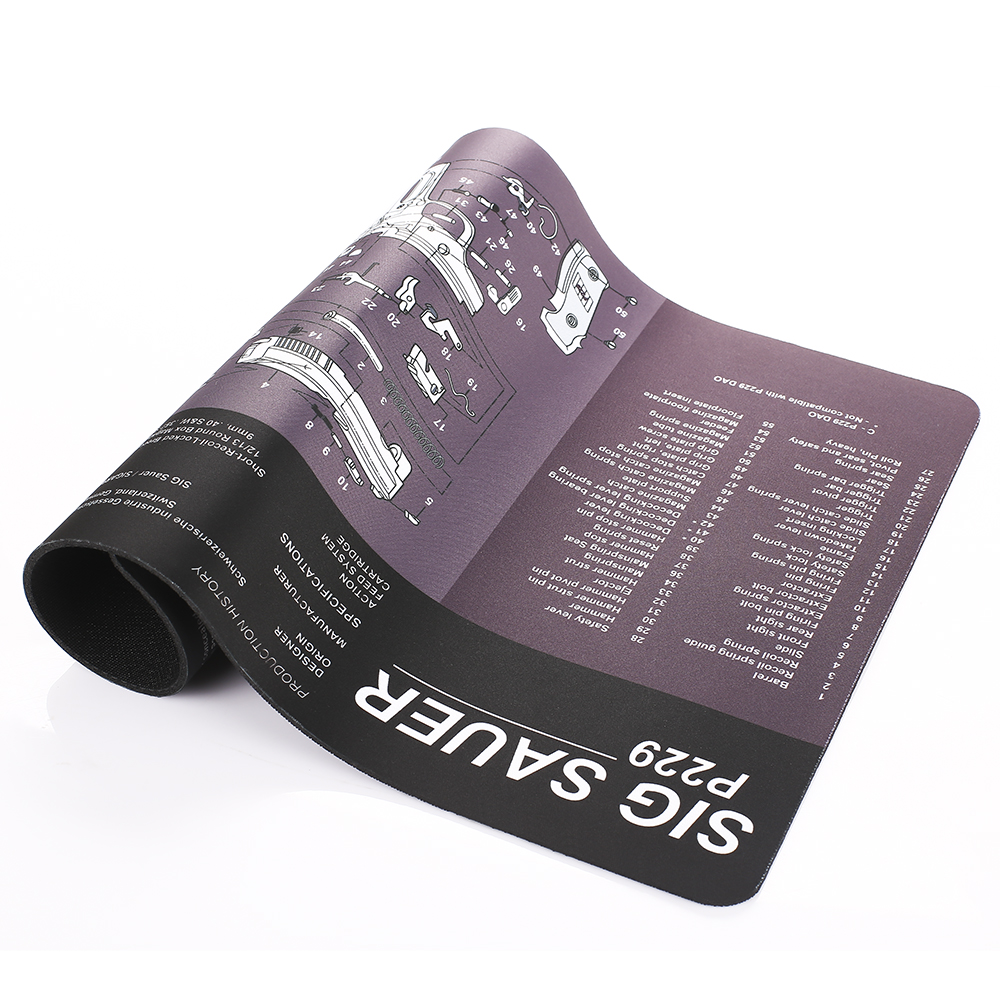 AR15 AK47 Gun Cleaning Rubber Mat With Parts Diagram and Instructions Armorers Bench Mat Mouse Pad for Glock SIG P226 P229