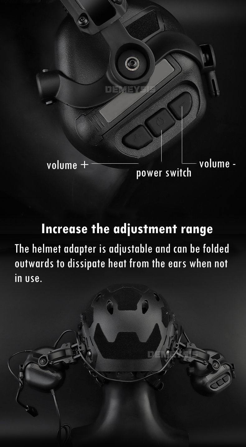 Shooting Noise Reduction Headset Airsoft CS Tactical Sound Pickup Communication Headsets Outdoor Hunting Sports Headphone