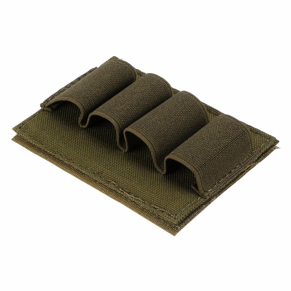 Tactical Buttstock4 Rounds Holder Shotgun Shell Cartridges Bag for 12 Gauge