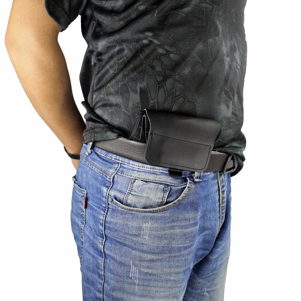 Concealed Carry Leather Holster Hunting Waistband Holster Gun Pouch for Compact to Medium Handguns US STOCK