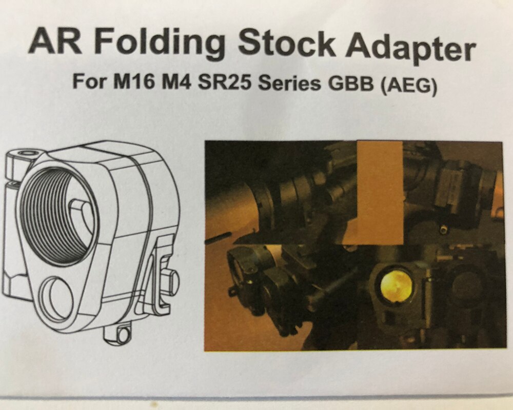 Hunting Accessories Airsoft AR Folding Stock Adapter For M16/M4 SR25 Series AEG (GBB)