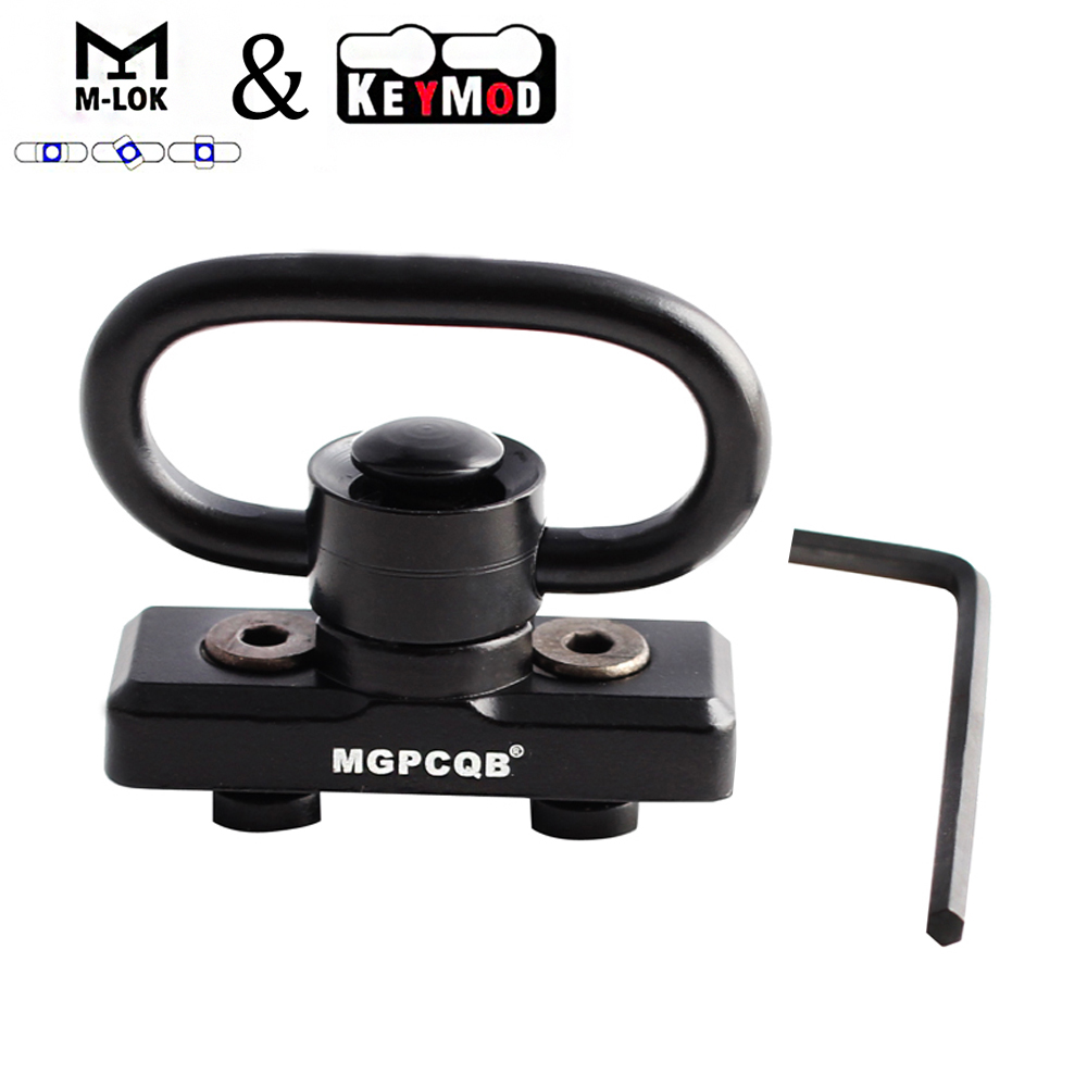 Keymod & M-LOK MLOK Sling Mount Quick Release Push Button QD Sling Swivel Adaptor