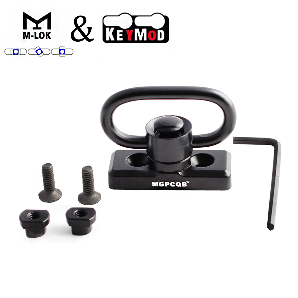 Keymod & M-LOK MLOK Sling Mount Quick Release Push Button QD Sling Swivel Adaptor