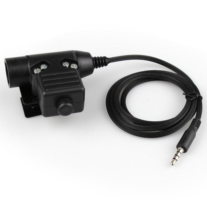 Tactical Headset PTT Hunting Military Airsoft Headset Adapter U94 PTT for Icom Kenwood Midland Motorola Talkabout Mobile Phone