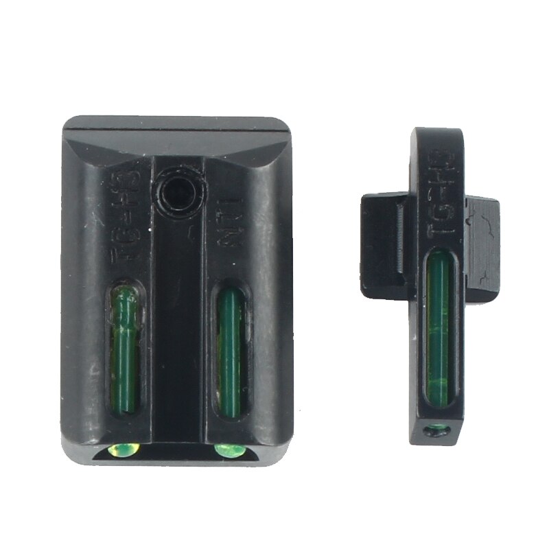 Tactical Combat Front Rear Night Fiber Sight Handgun Optic Red Green Dot for Hunting