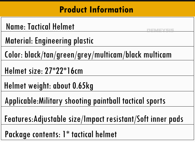 Tactical Fast Helmet Airsoft Military Army CS Game