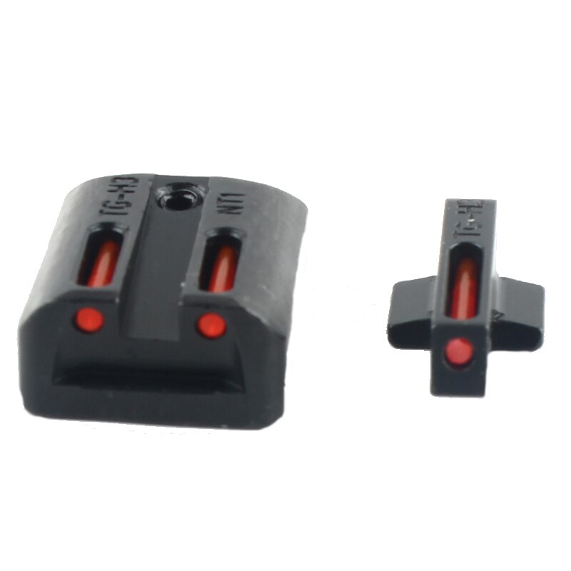 Tactical Combat Front Rear Night Fiber Sight Handgun Optic Red Green Dot for Hunting