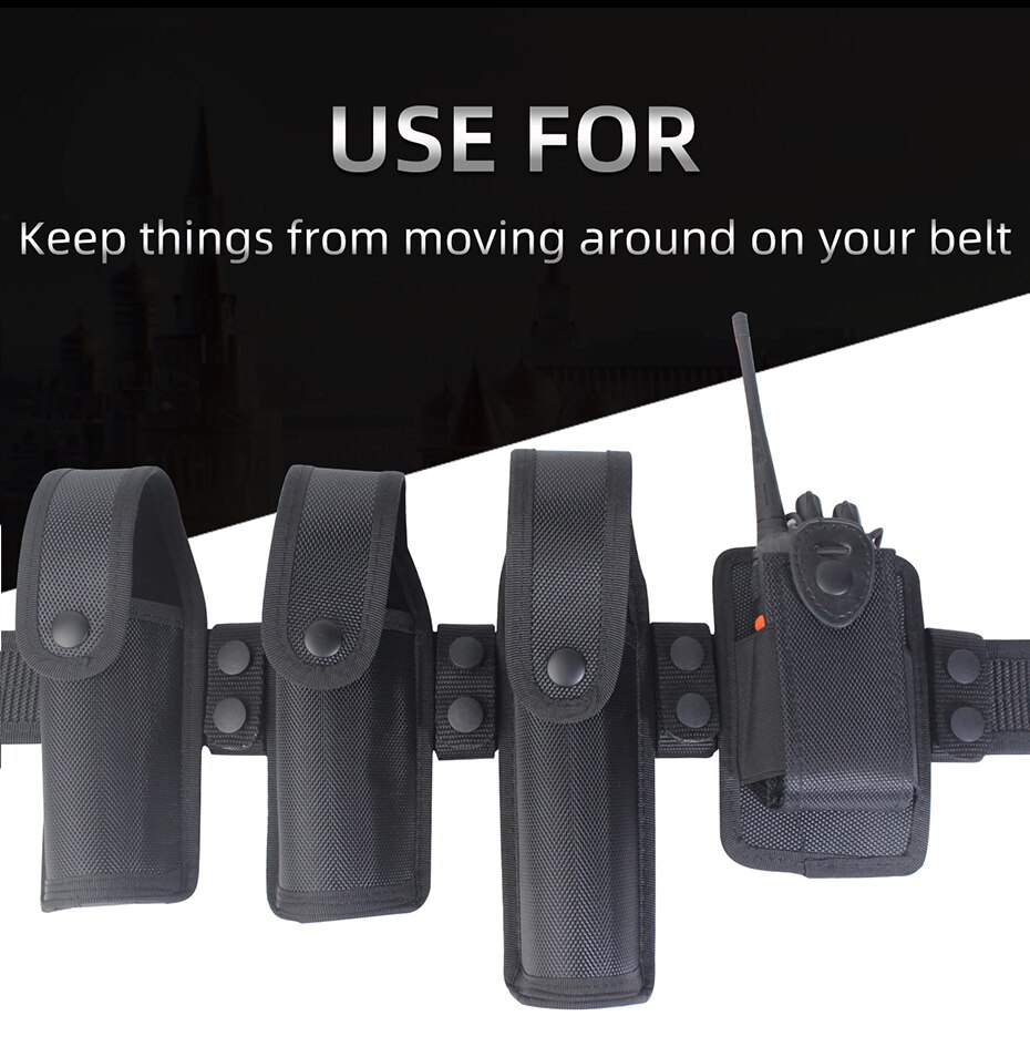 Duty Belt Keeper with Double Snaps for 2¼” Wide Belt Security Tactical Belt Police Military Equipment Accessories (Set of 4)