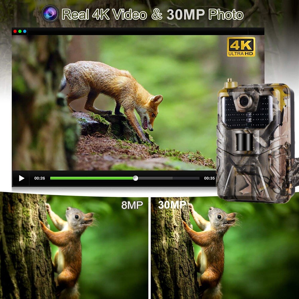 4K/2K Live Video APP Trail Camera Cloud Service 4G Cellular 30MP Live Stream Media Hunting Cameras Night Vision HC900PRO