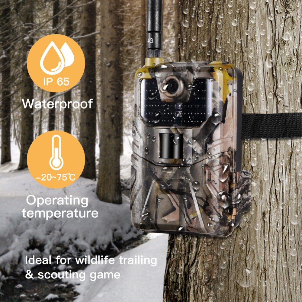 4K/2K Live Video APP Trail Camera Cloud Service 4G Cellular 30MP Live Stream Media Hunting Cameras Night Vision HC900PRO