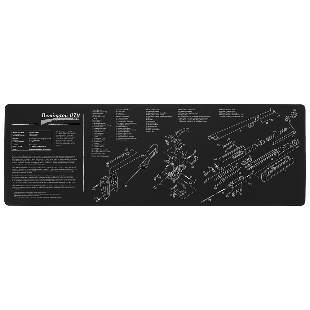 AR-15 AK47 Remington 870 Cleaning Rubber Mat 36″x12″