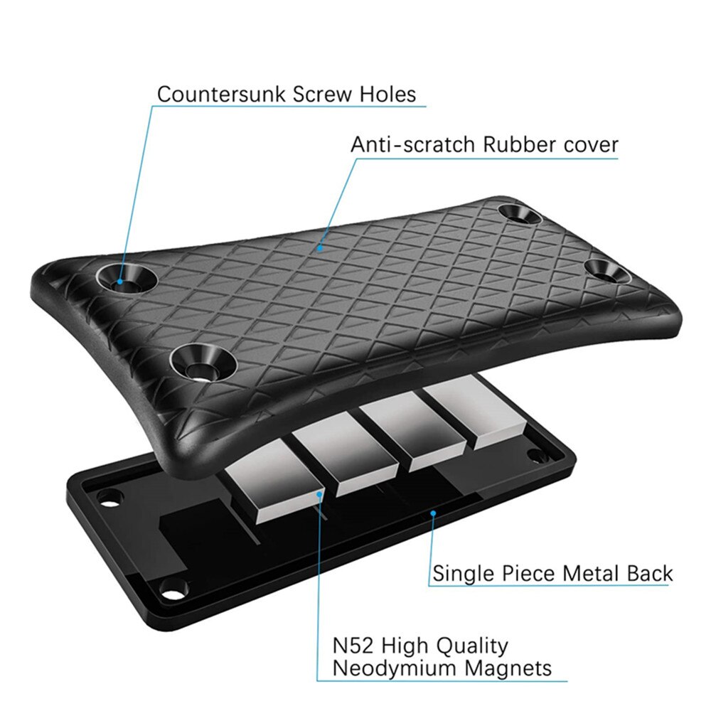 50lbs Gun Magnet Mount Rubber Coated Fits Handguns Airguns Rifle Pistol