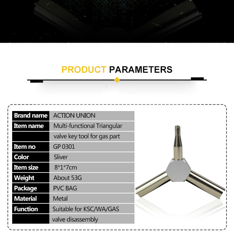 Multi-functional Triangular valve key tool for gas part