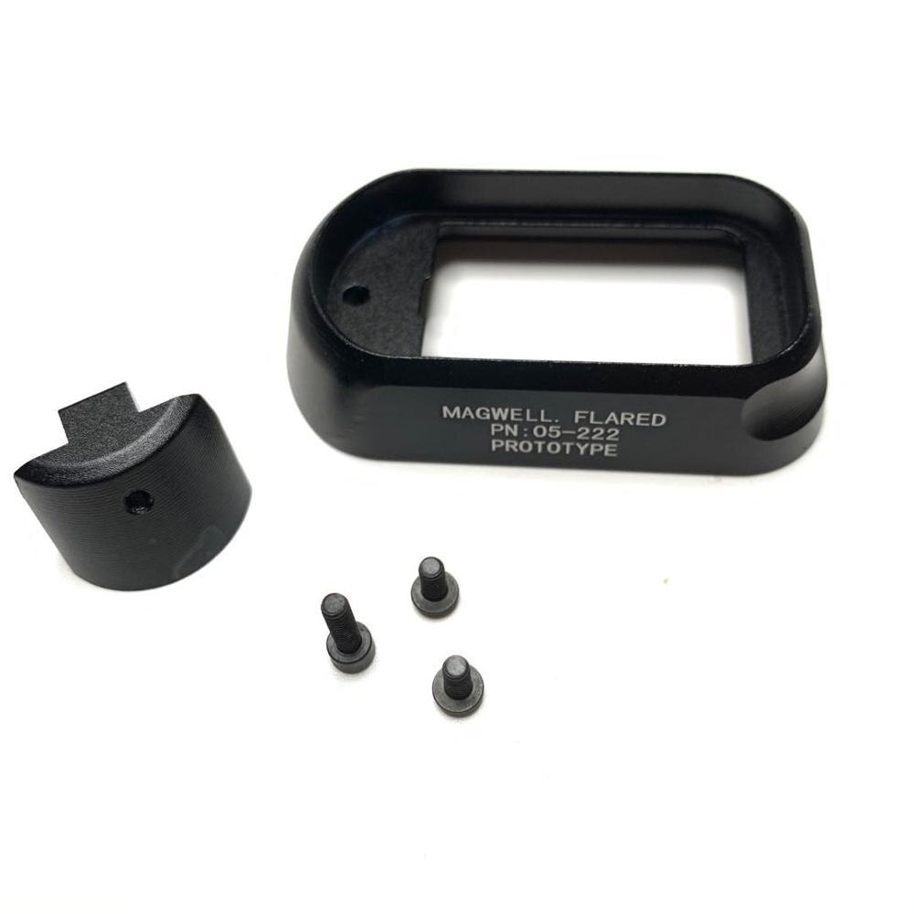 Tactical CNC Aluminum Grip Adapter Magwell for Glock 17 22 24 31 34 35 37 Gen 1-4 Base Pad Hunting Caza