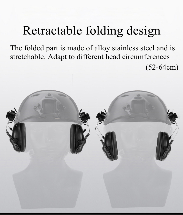 Tactical Headsets Sound Pickup Noise Reduction Shooting Headset CS Wargame Helmet Headset Hunting Protective Headphone