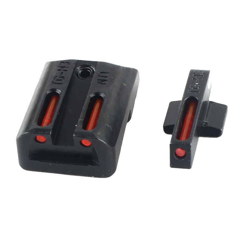 Tactical Combat Front Rear Night Fiber Sight Handgun Optic Red Green Dot for Hunting