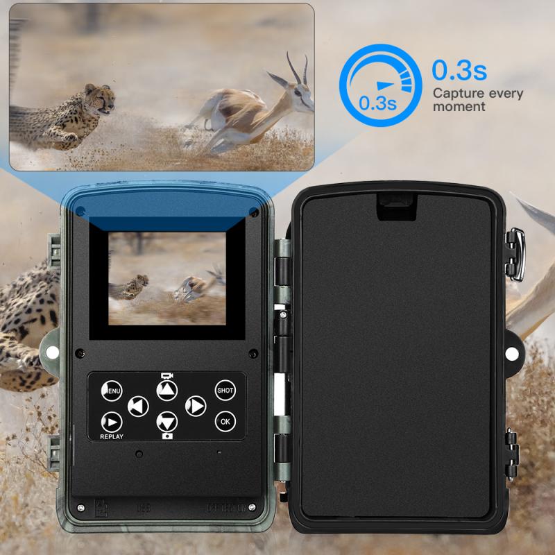 Live Show Trail Camera Wifi APP Bluetooth Control Live Stream Hunting Cameras WiFi830 24MP 1296P Night Vision Photo Traps