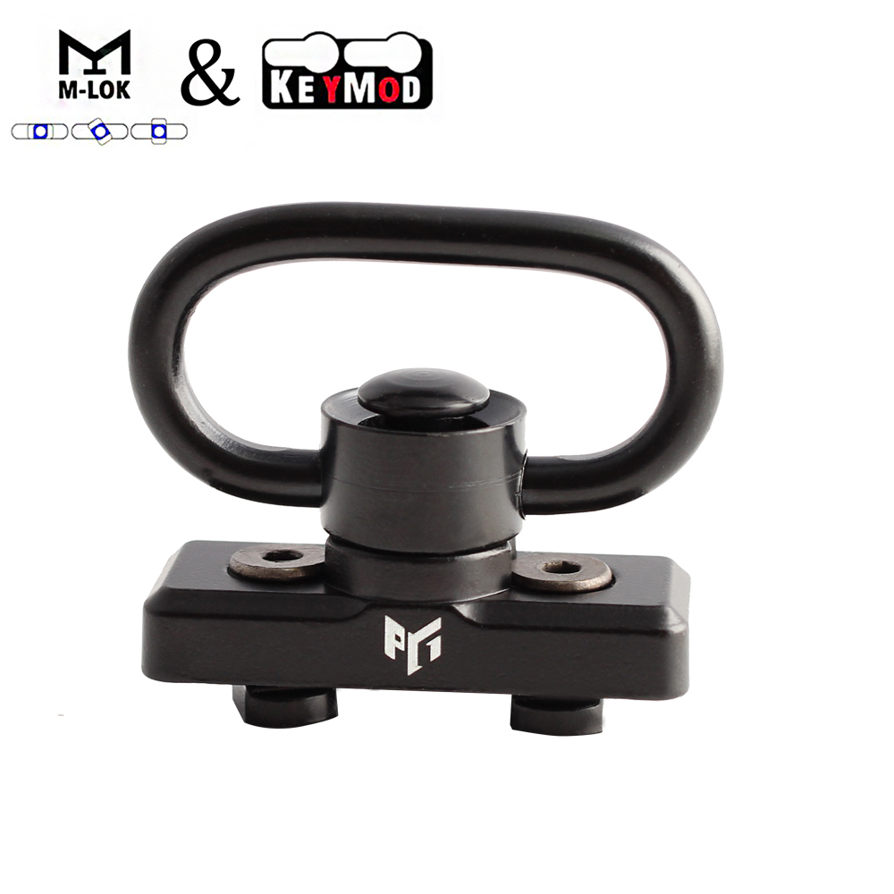 Keymod & M-LOK MLOK Sling Mount Quick Release Push Button QD Sling Swivel Adaptor