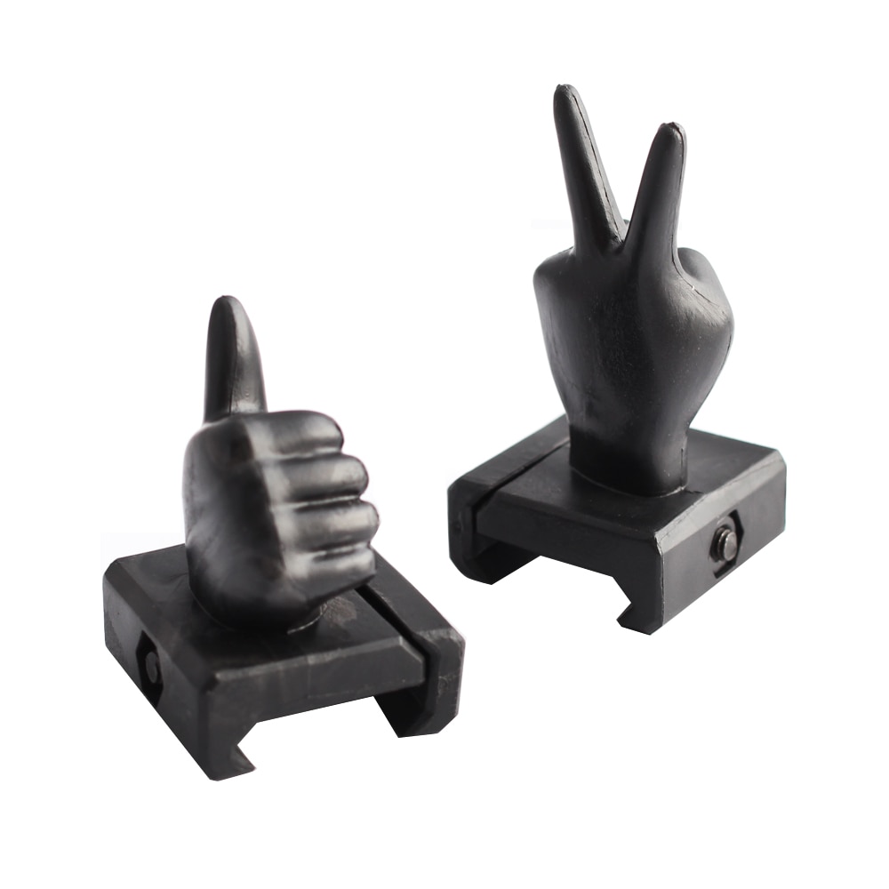 Magorui 4Pcs/Set Novelty Finger Thumb Sights For 20mm Wide Rail Mount Base Hunting Scope Mount Decoration