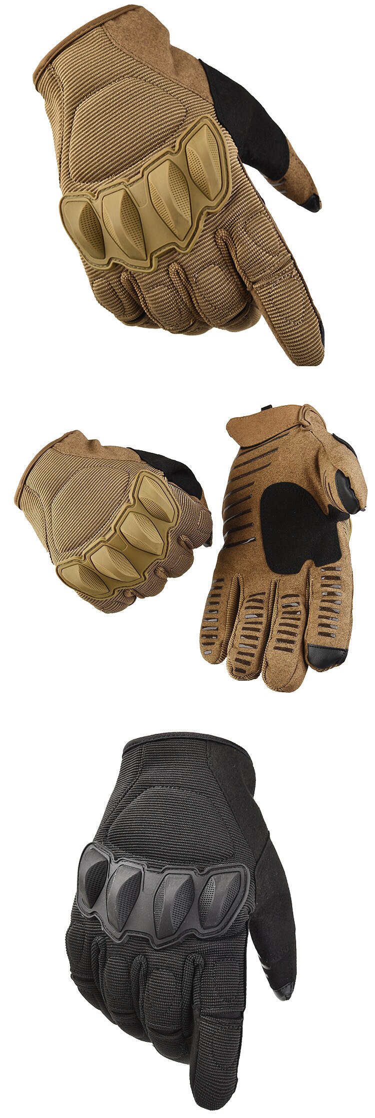 Motorcycle Anti-skid Camping Training Tactical Full Finger Gloves Men Military Paintball Shooting Airsoft Combat Cycling Glove