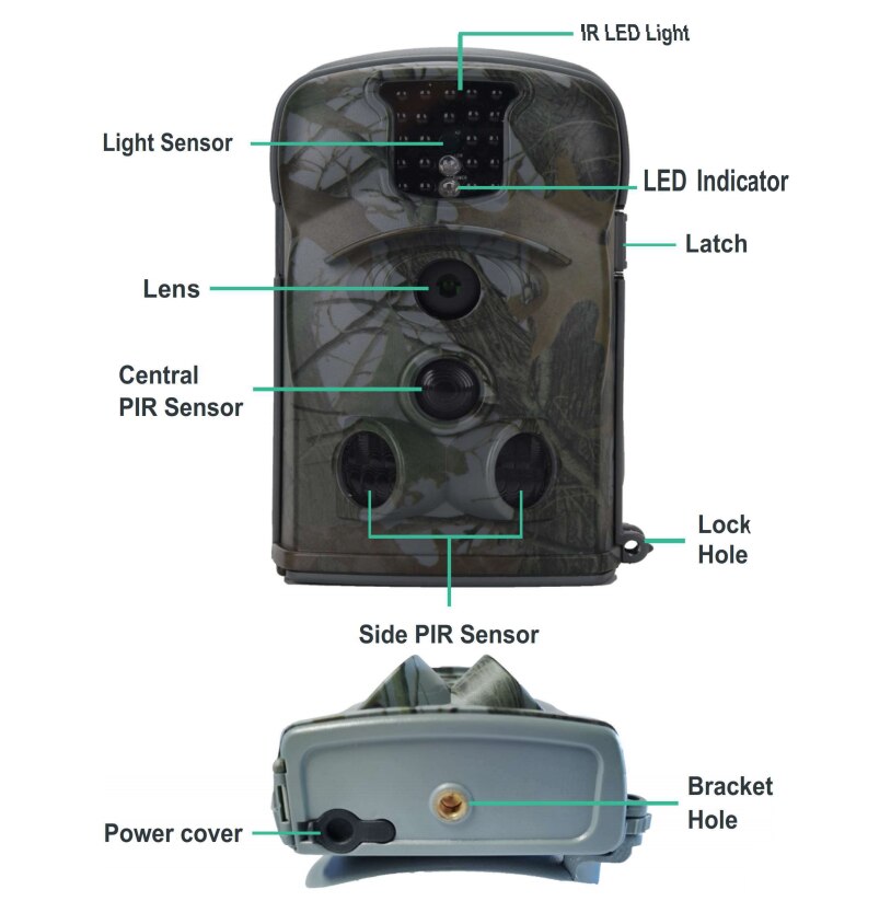 940nm LED Hunting Camera Trail Cameras HC5210A  20MP 1080P(30fps） IP65 Photo Trap 0.3s Trigger Wildlife Surveillance Cams Track