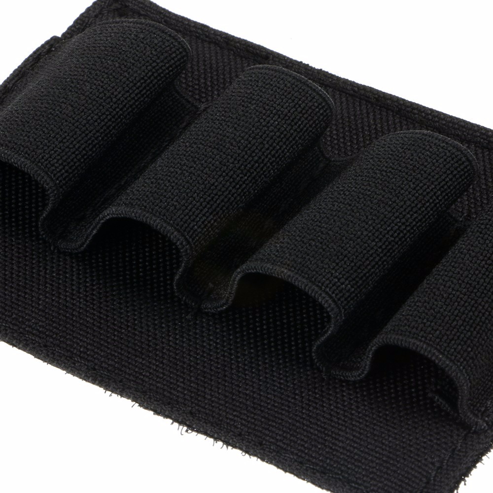 Tactical Buttstock4 Rounds Holder Shotgun Shell Cartridges Bag for 12 Gauge