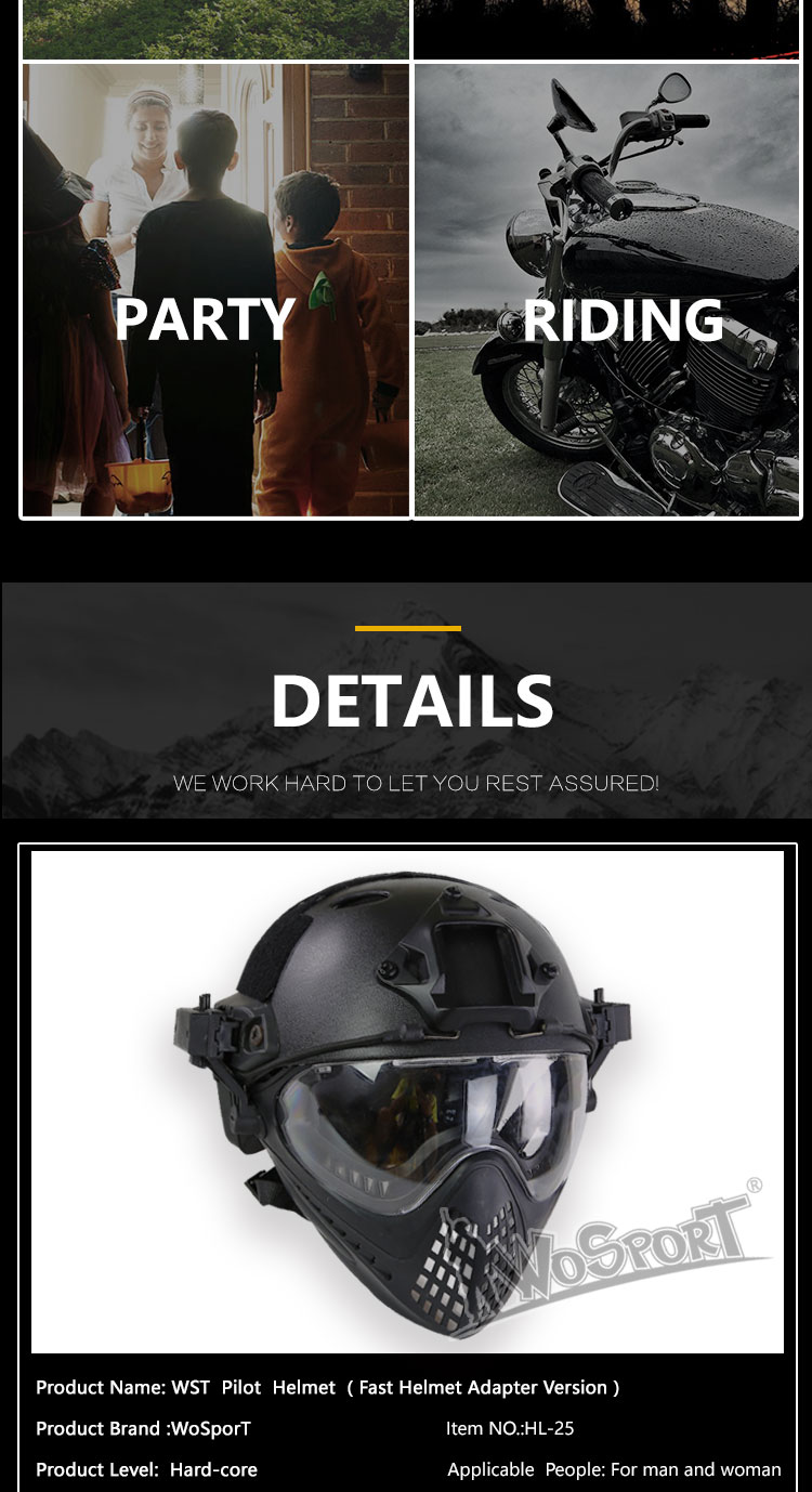 Airsoft Paintball Mask Helmet Set Safety