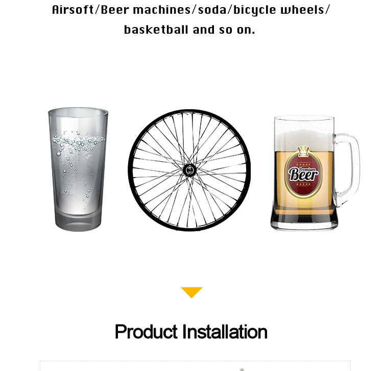 Rechargeable 12g 8PSI CO2 Cartridges Mini Refillable Reusable Cylinder