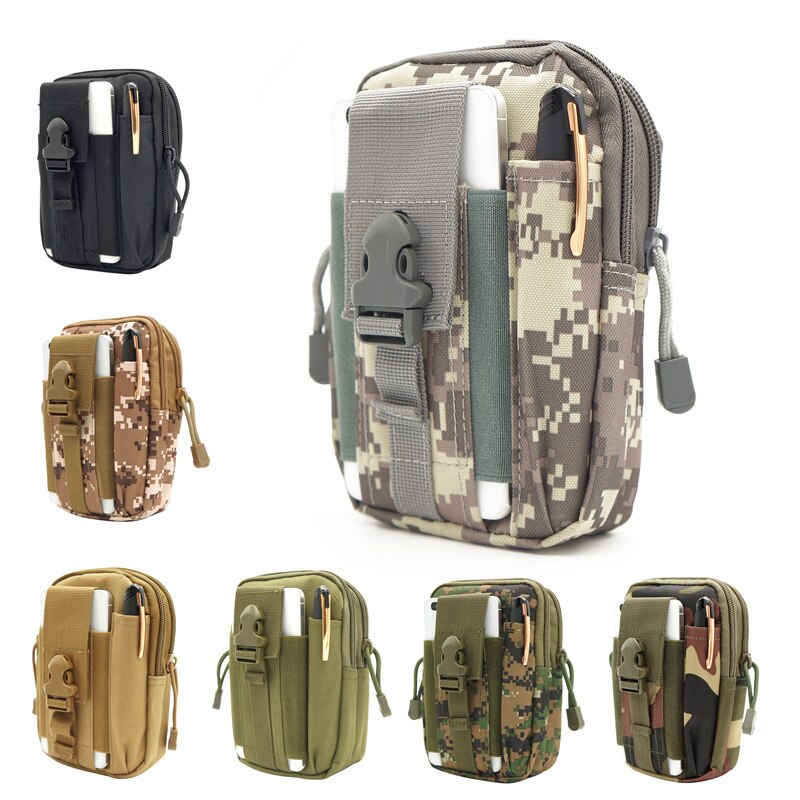 Airsoft Tactical Phone Pouch Molle Hunting Bags Belt Waist Bag Military Pack Outdoor Pouches Phone Case Pocket with Strap