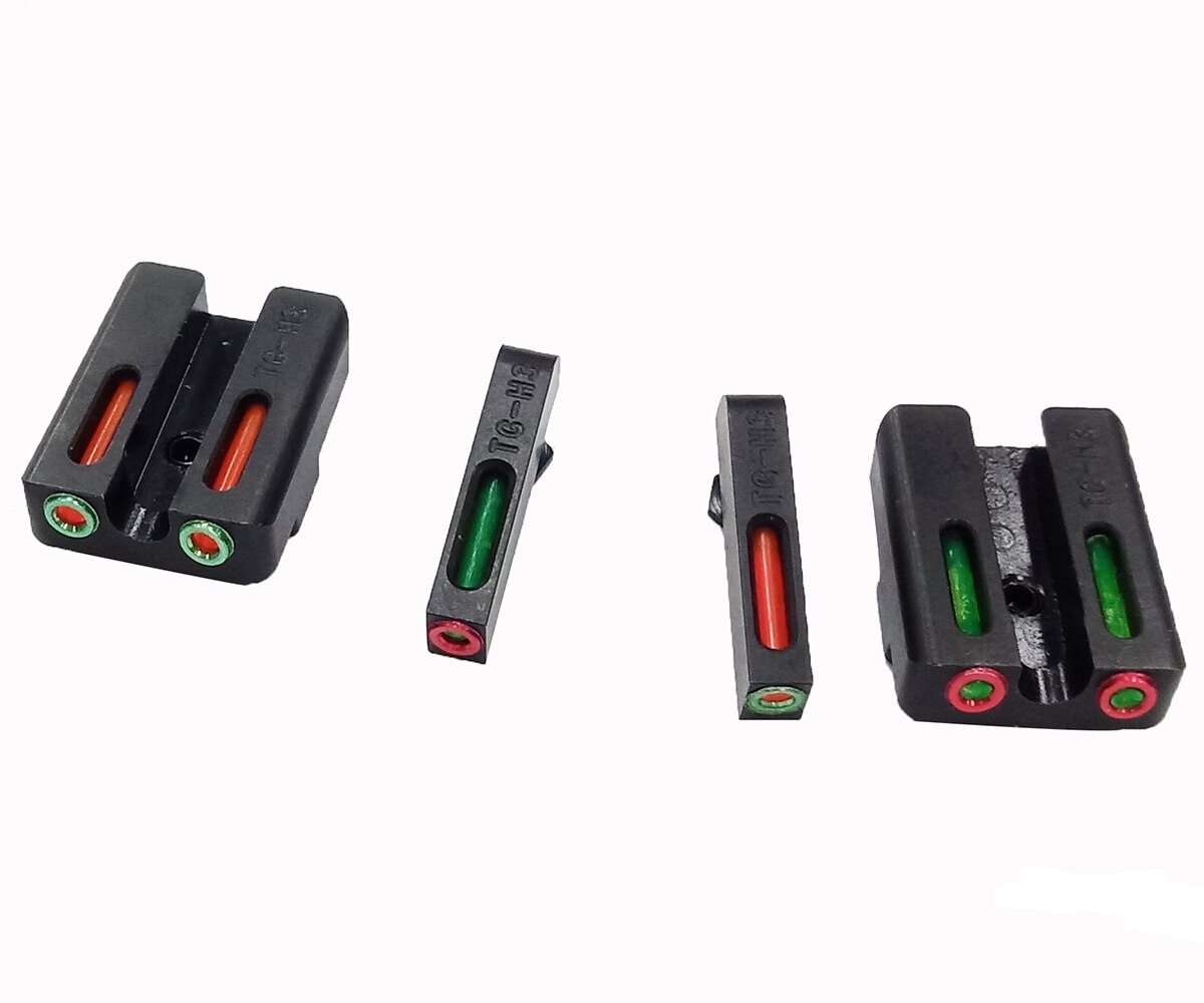 Fiber Optic Sight Set-Red /Green Front Rear Sight For Glock
