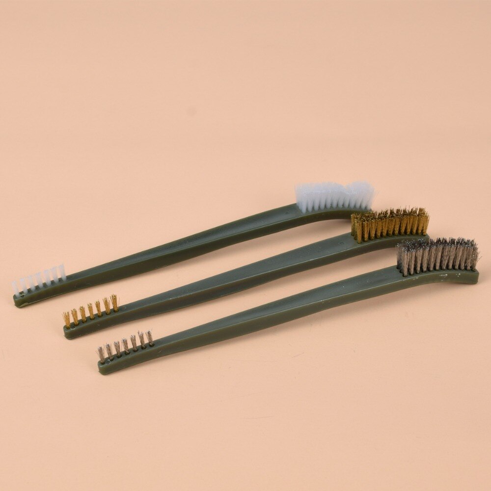 9pcs/Set Gun Cleaning Kit Set Brass Steel Nylon Brush Stainless Steel Nylon Pick Tactical 22LR Rifle Pistol Gun Cleaning Tool